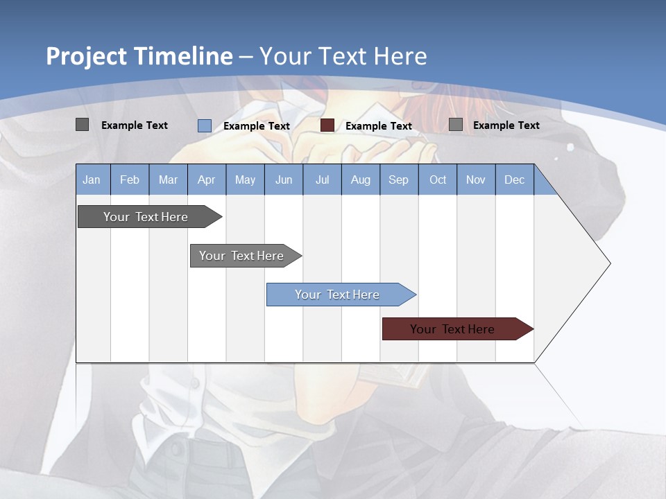 A Man And A Woman Are Sitting On A Bench PowerPoint Template