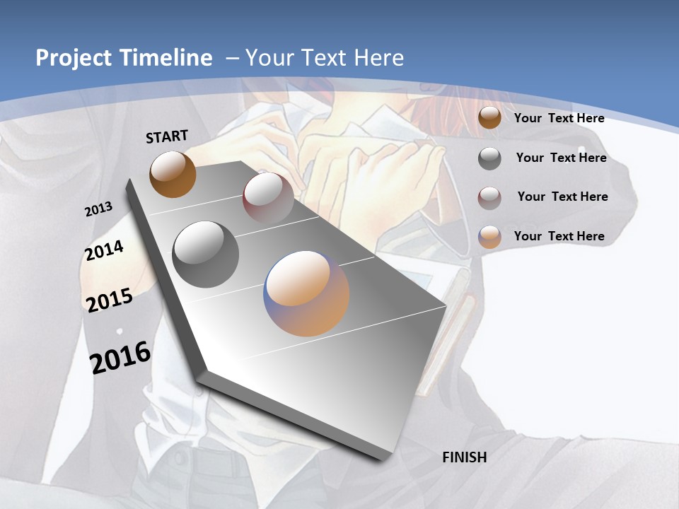 A Man And A Woman Are Sitting On A Bench PowerPoint Template