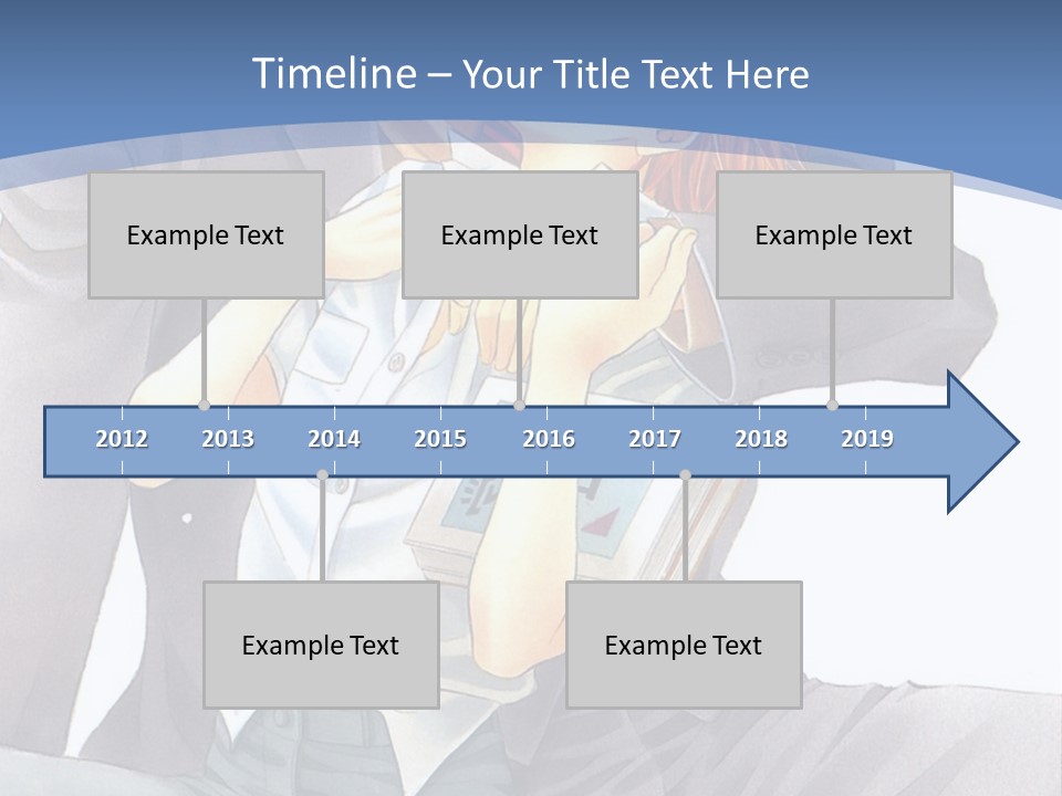 A Man And A Woman Are Sitting On A Bench PowerPoint Template