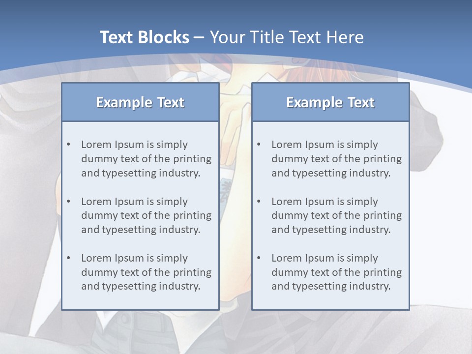 A Man And A Woman Are Sitting On A Bench PowerPoint Template