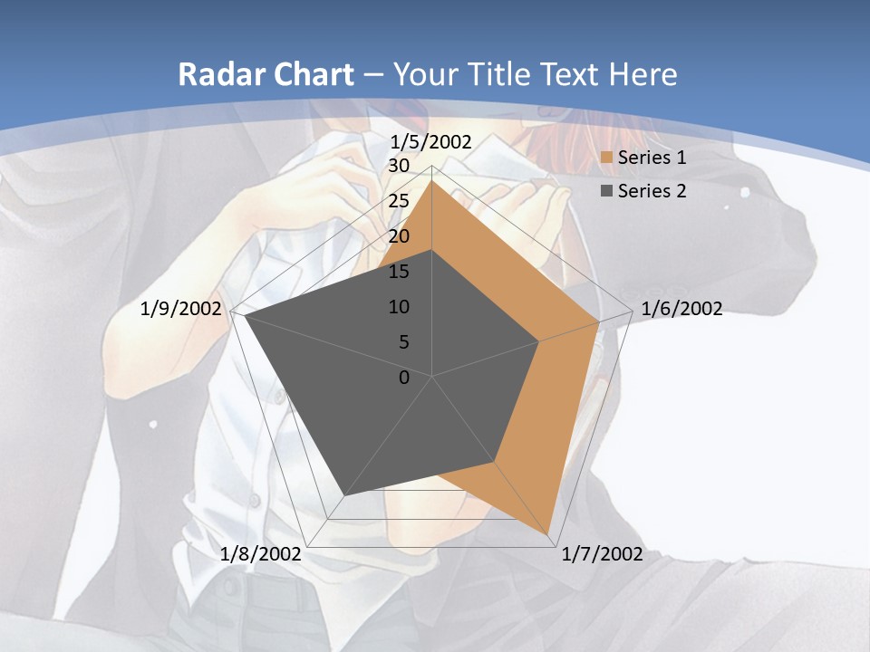 A Man And A Woman Are Sitting On A Bench PowerPoint Template