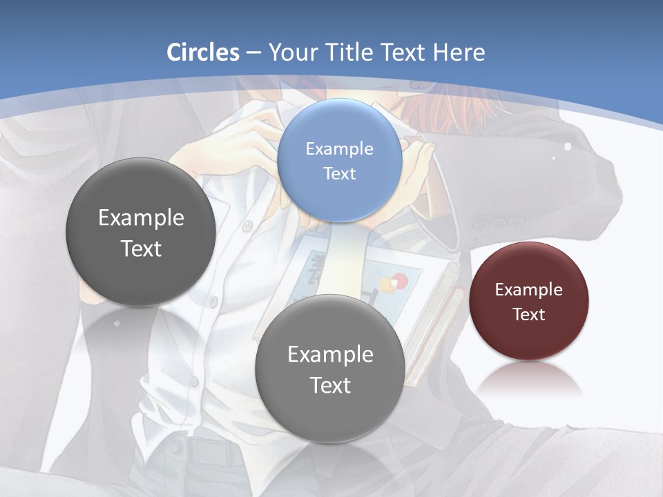 A Man And A Woman Are Sitting On A Bench PowerPoint Template