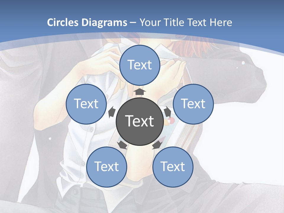 A Man And A Woman Are Sitting On A Bench PowerPoint Template