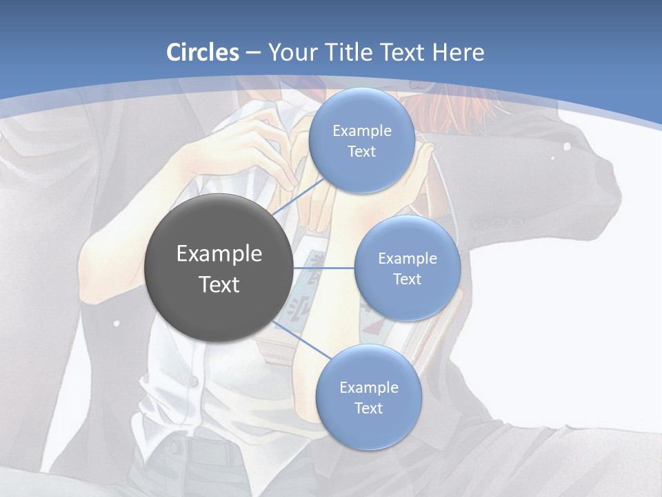 A Man And A Woman Are Sitting On A Bench PowerPoint Template