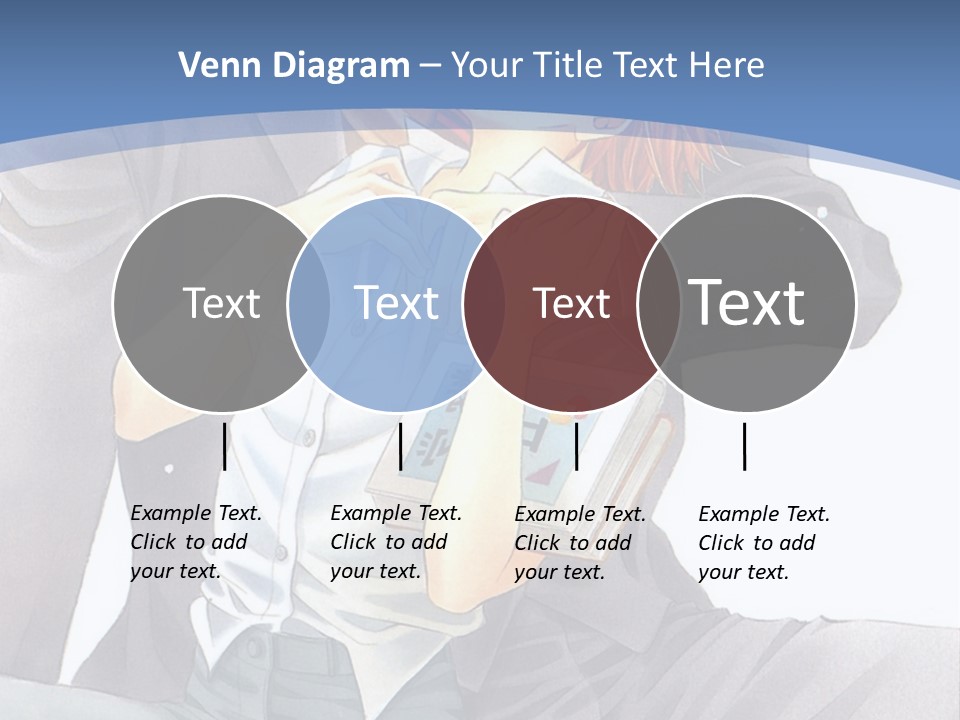 A Man And A Woman Are Sitting On A Bench PowerPoint Template