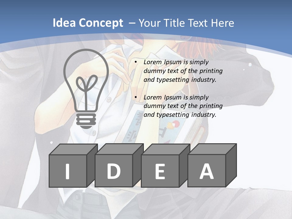 A Man And A Woman Are Sitting On A Bench PowerPoint Template