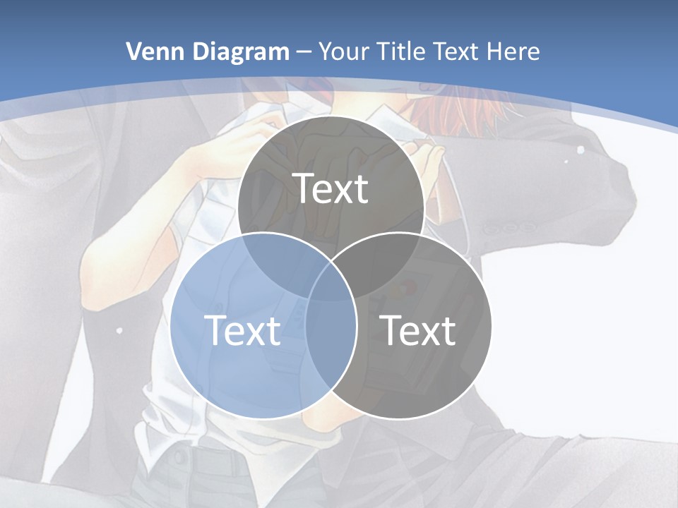 A Man And A Woman Are Sitting On A Bench PowerPoint Template