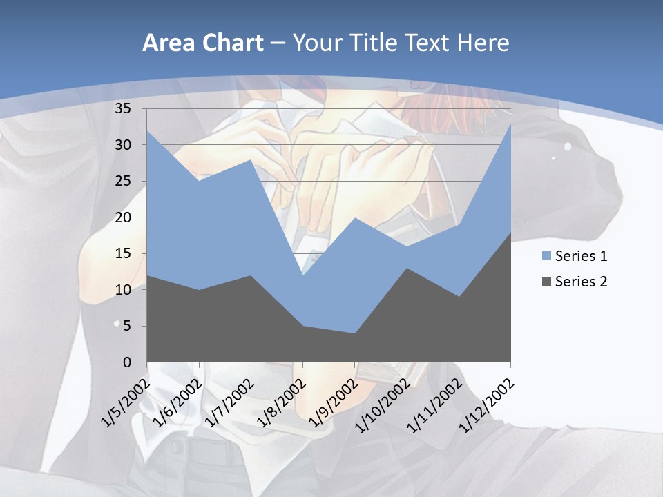 A Man And A Woman Are Sitting On A Bench PowerPoint Template