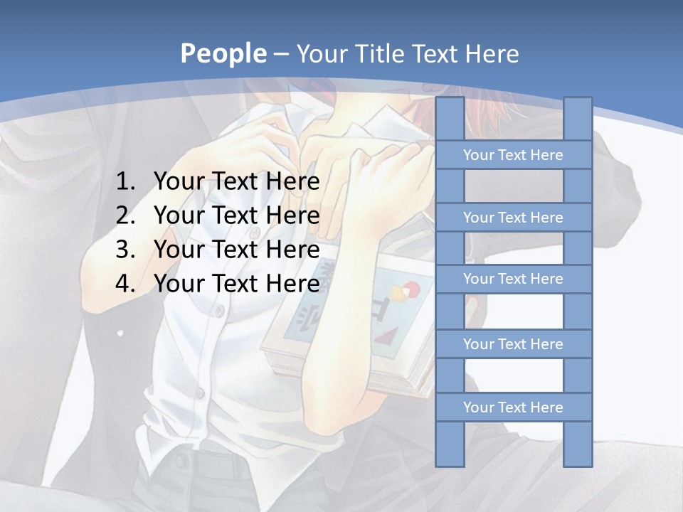 A Man And A Woman Are Sitting On A Bench PowerPoint Template