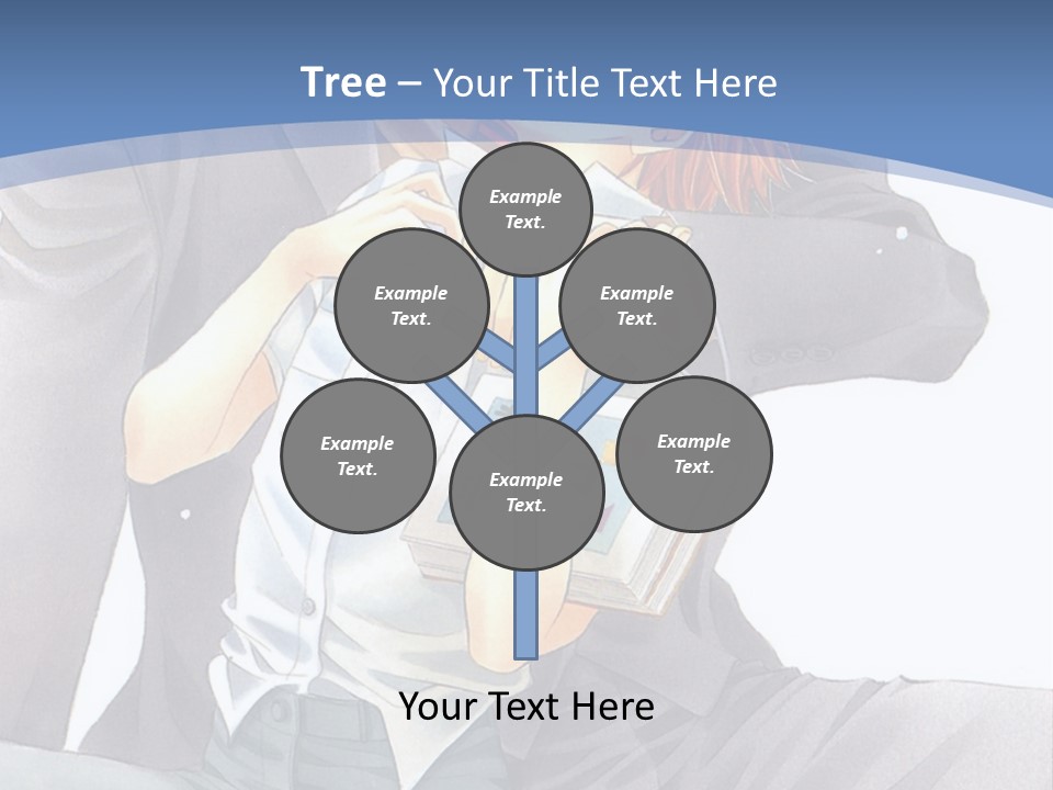 A Man And A Woman Are Sitting On A Bench PowerPoint Template