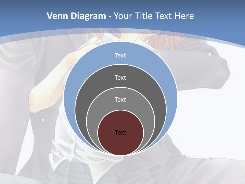 A Man And A Woman Are Sitting On A Bench PowerPoint Template