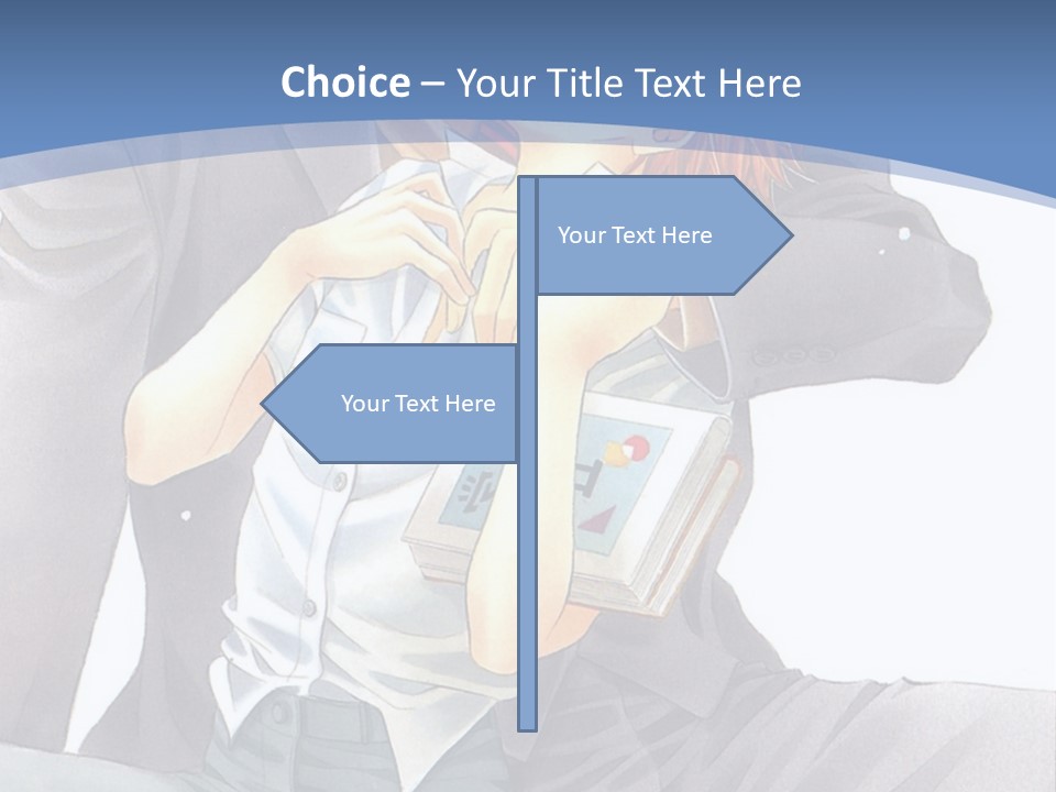 A Man And A Woman Are Sitting On A Bench PowerPoint Template