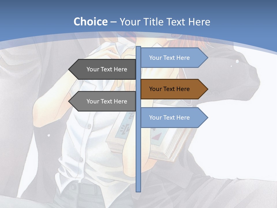 A Man And A Woman Are Sitting On A Bench PowerPoint Template