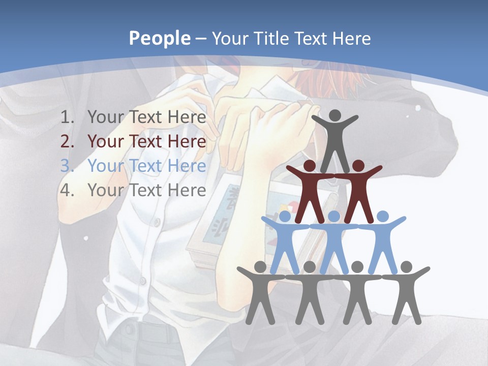 A Man And A Woman Are Sitting On A Bench PowerPoint Template