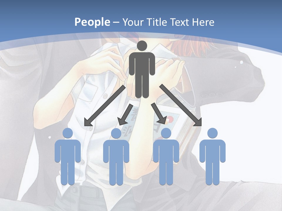 A Man And A Woman Are Sitting On A Bench PowerPoint Template