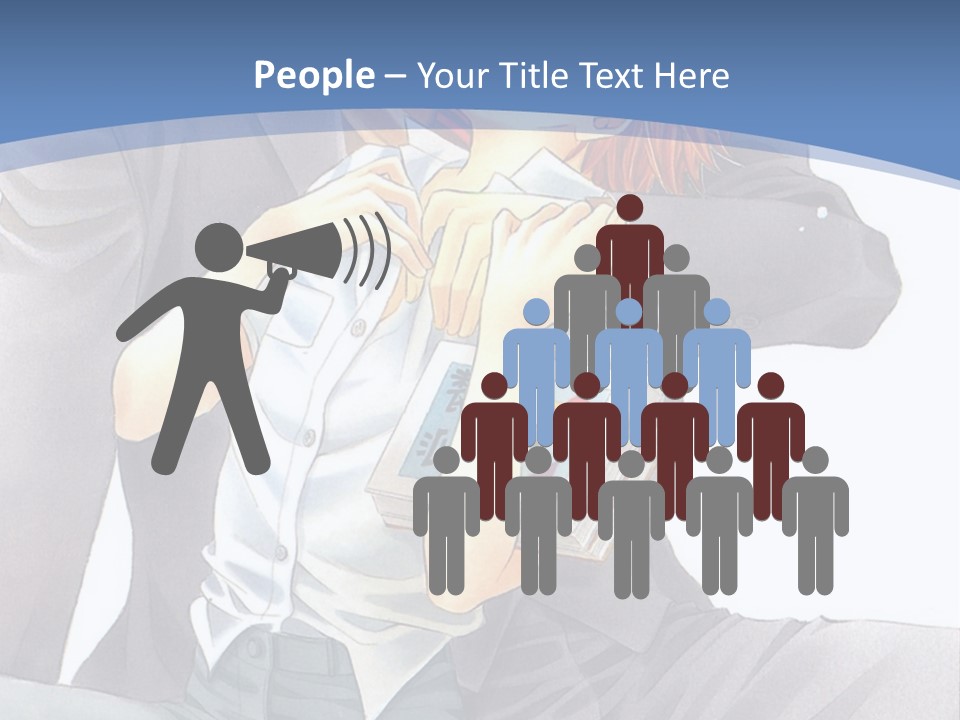 A Man And A Woman Are Sitting On A Bench PowerPoint Template