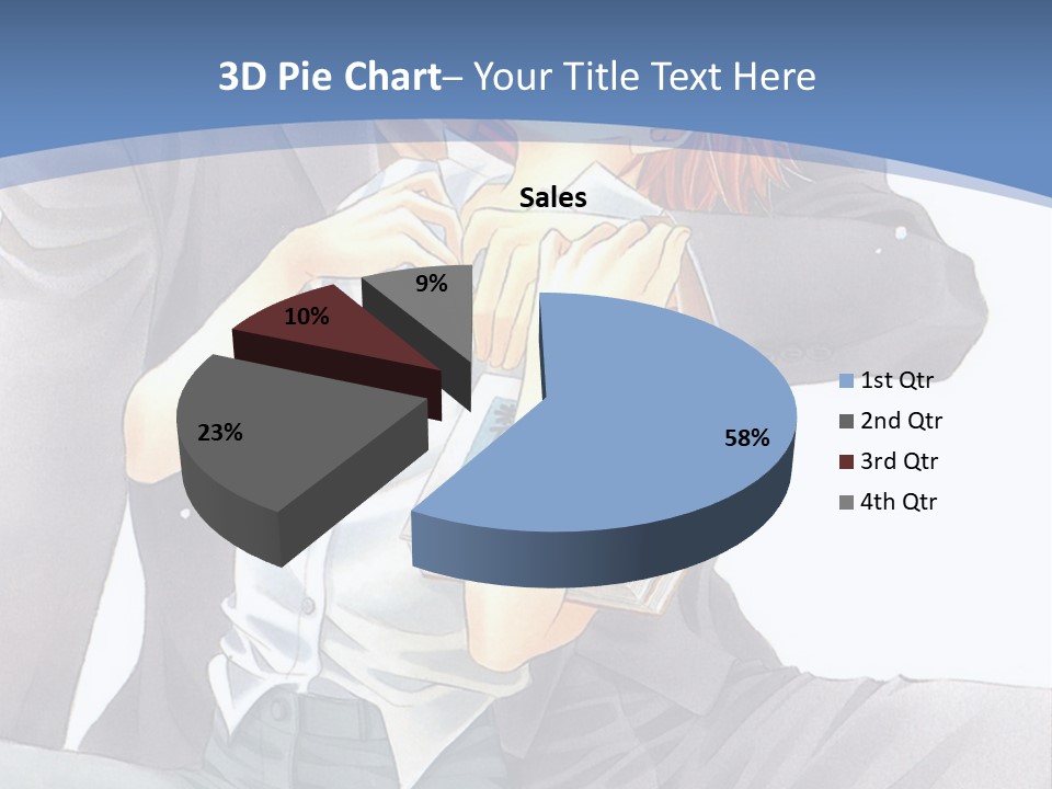A Man And A Woman Are Sitting On A Bench PowerPoint Template