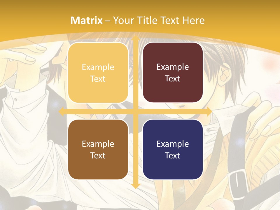 A Couple Of Anime Characters With Flowers In The Background PowerPoint Template