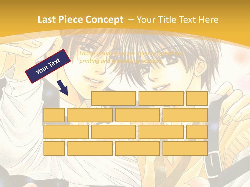 A Couple Of Anime Characters With Flowers In The Background PowerPoint Template