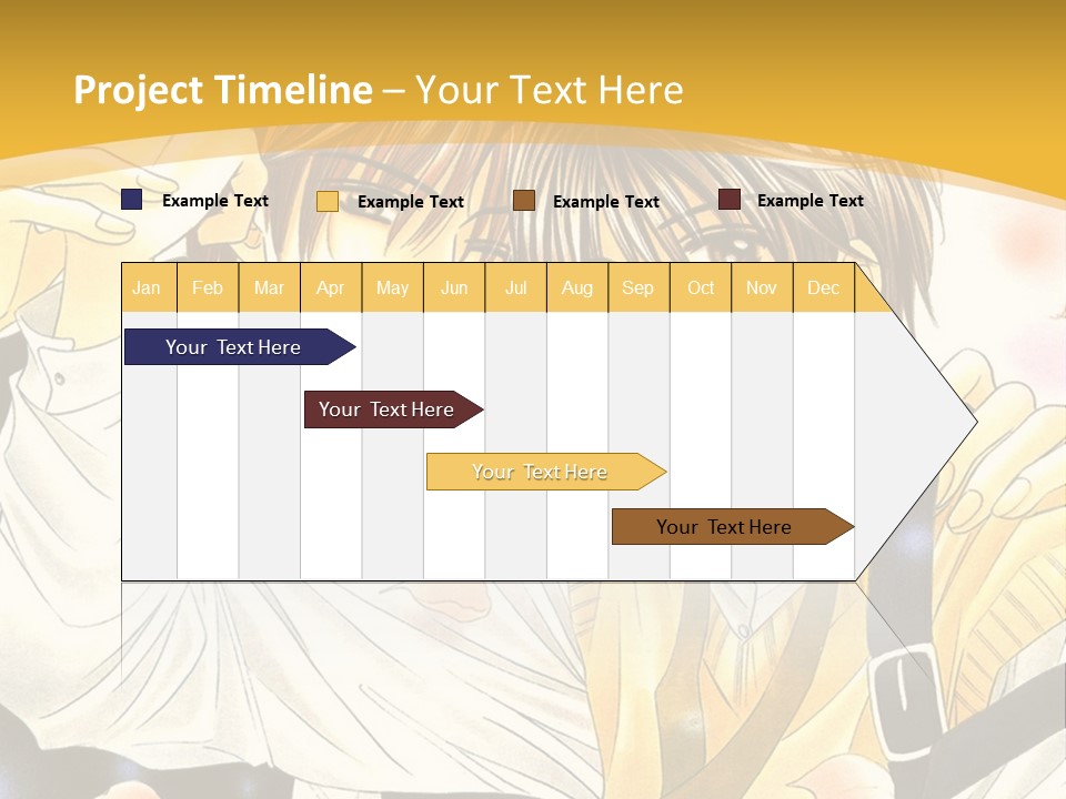 A Couple Of Anime Characters With Flowers In The Background PowerPoint Template