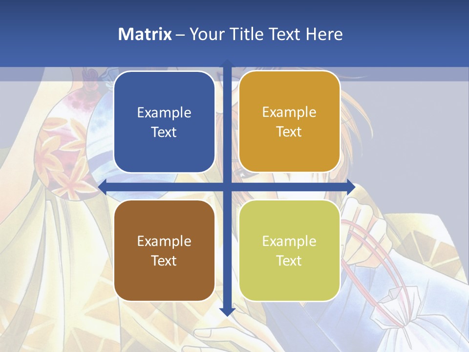 A Man And A Woman Are Holding Each Other In Front Of A Blue Background PowerPoint Template