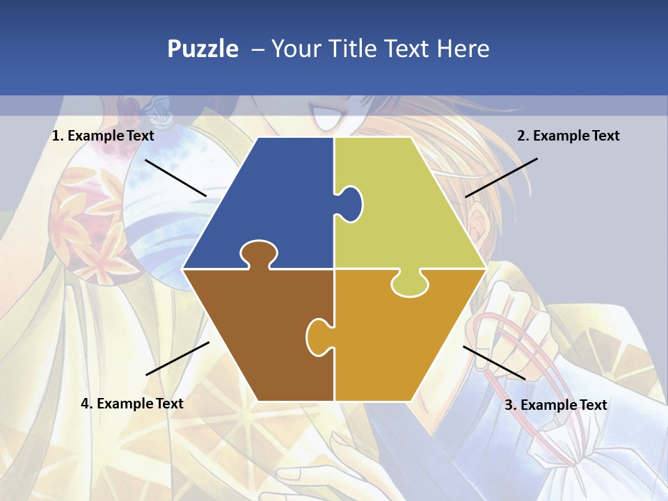 A Man And A Woman Are Holding Each Other In Front Of A Blue Background PowerPoint Template