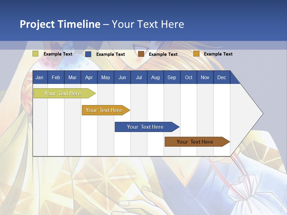 A Man And A Woman Are Holding Each Other In Front Of A Blue Background PowerPoint Template