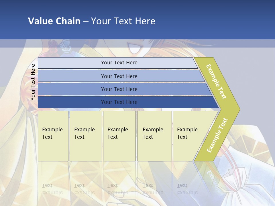 A Man And A Woman Are Holding Each Other In Front Of A Blue Background PowerPoint Template