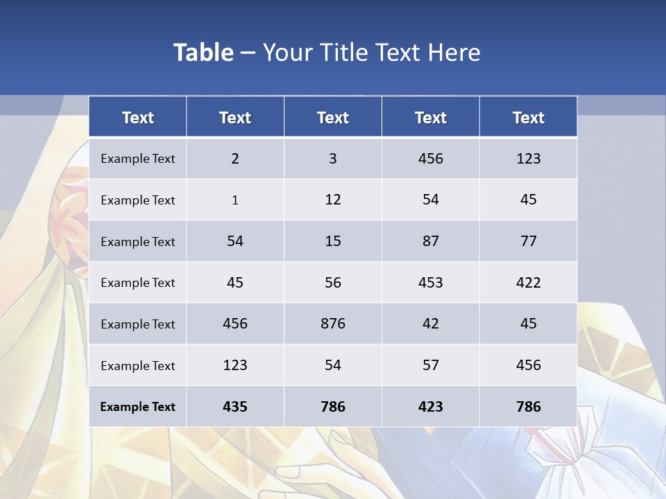 A Man And A Woman Are Holding Each Other In Front Of A Blue Background PowerPoint Template