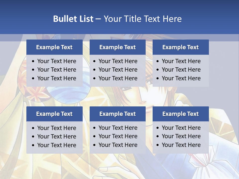 A Man And A Woman Are Holding Each Other In Front Of A Blue Background PowerPoint Template