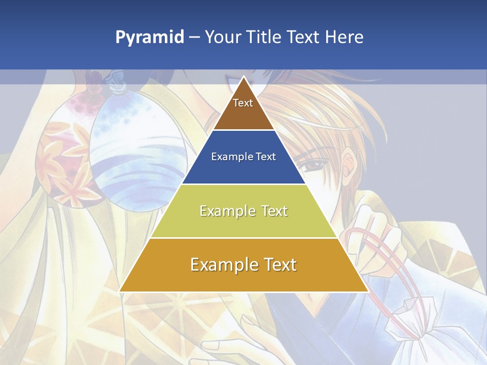 A Man And A Woman Are Holding Each Other In Front Of A Blue Background PowerPoint Template