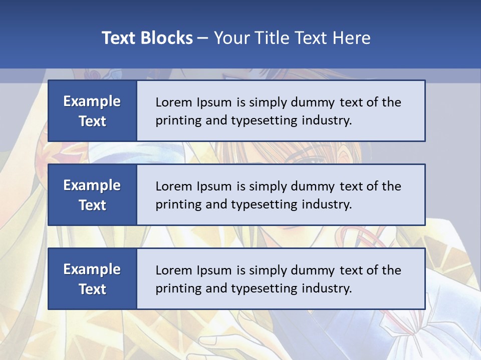 A Man And A Woman Are Holding Each Other In Front Of A Blue Background PowerPoint Template