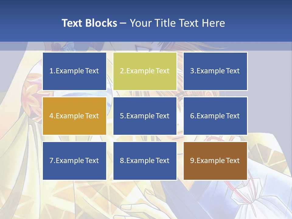 A Man And A Woman Are Holding Each Other In Front Of A Blue Background PowerPoint Template