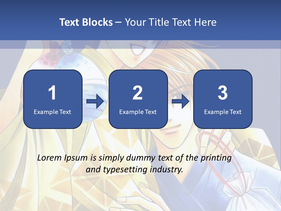 A Man And A Woman Are Holding Each Other In Front Of A Blue Background PowerPoint Template