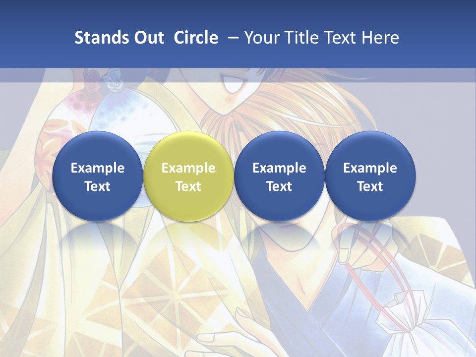 A Man And A Woman Are Holding Each Other In Front Of A Blue Background PowerPoint Template