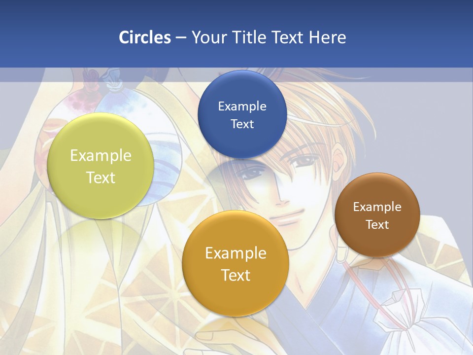 A Man And A Woman Are Holding Each Other In Front Of A Blue Background PowerPoint Template