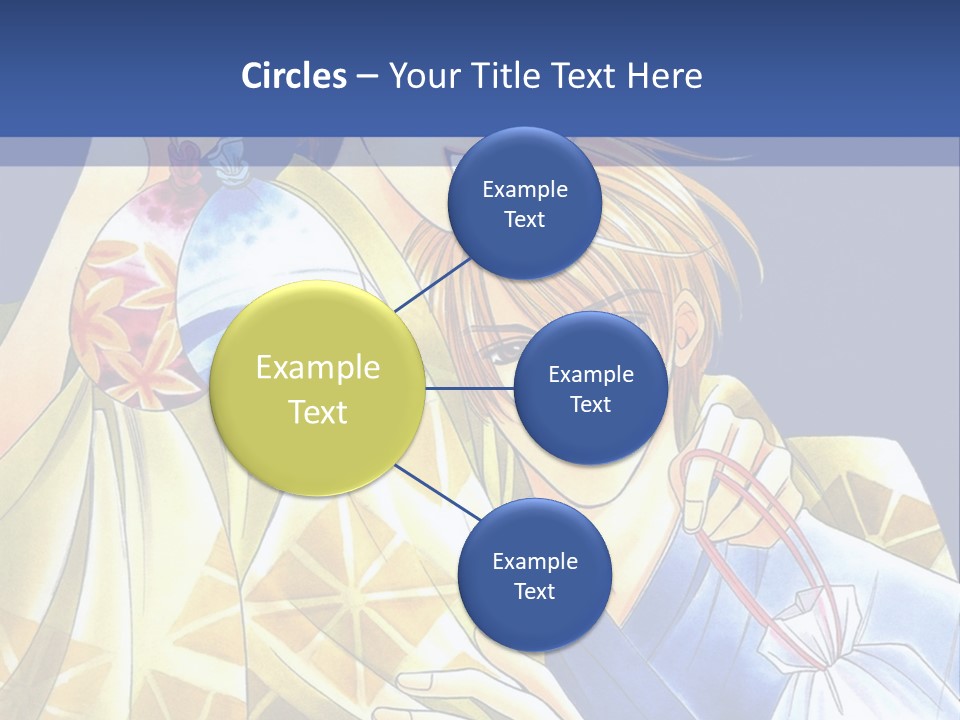 A Man And A Woman Are Holding Each Other In Front Of A Blue Background PowerPoint Template