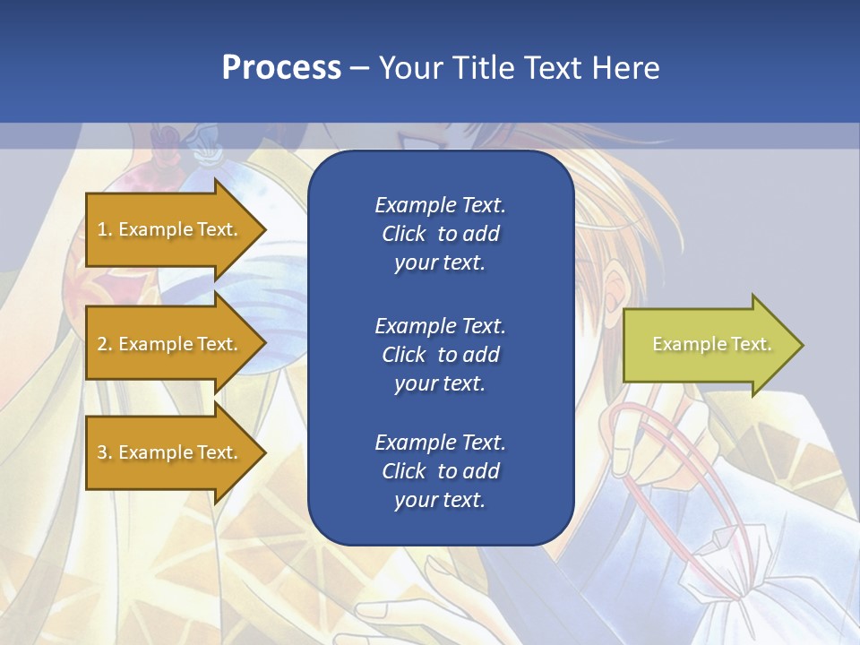 A Man And A Woman Are Holding Each Other In Front Of A Blue Background PowerPoint Template