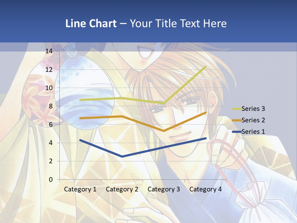 A Man And A Woman Are Holding Each Other In Front Of A Blue Background PowerPoint Template
