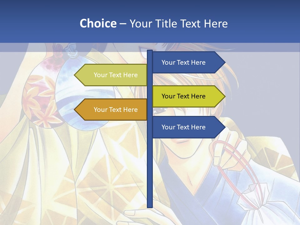 A Man And A Woman Are Holding Each Other In Front Of A Blue Background PowerPoint Template