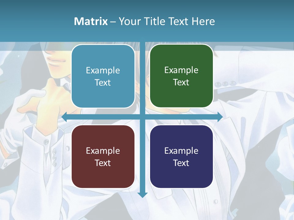 A Couple Of People Standing Next To Each Other PowerPoint Template