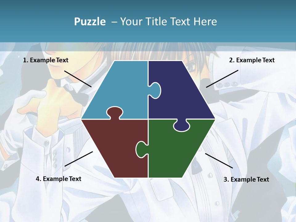 A Couple Of People Standing Next To Each Other PowerPoint Template