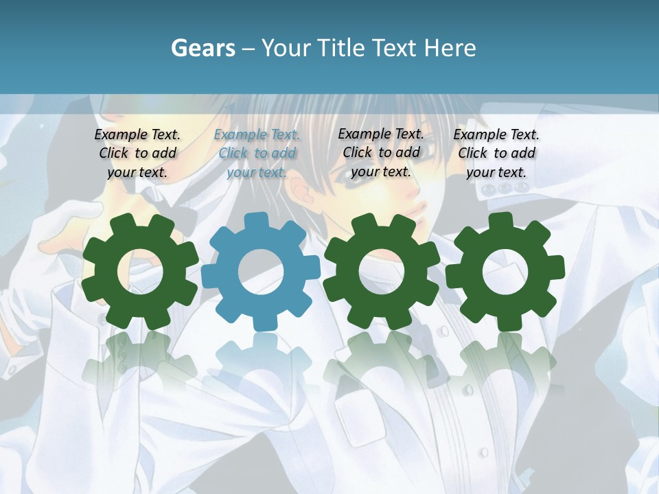 A Couple Of People Standing Next To Each Other PowerPoint Template