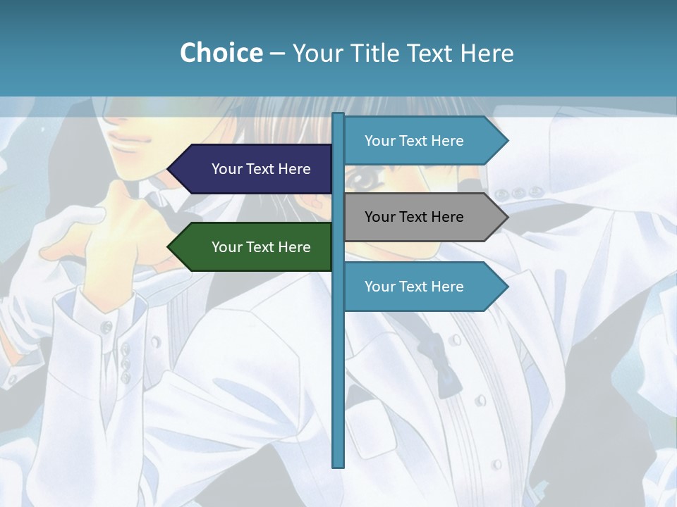 A Couple Of People Standing Next To Each Other PowerPoint Template