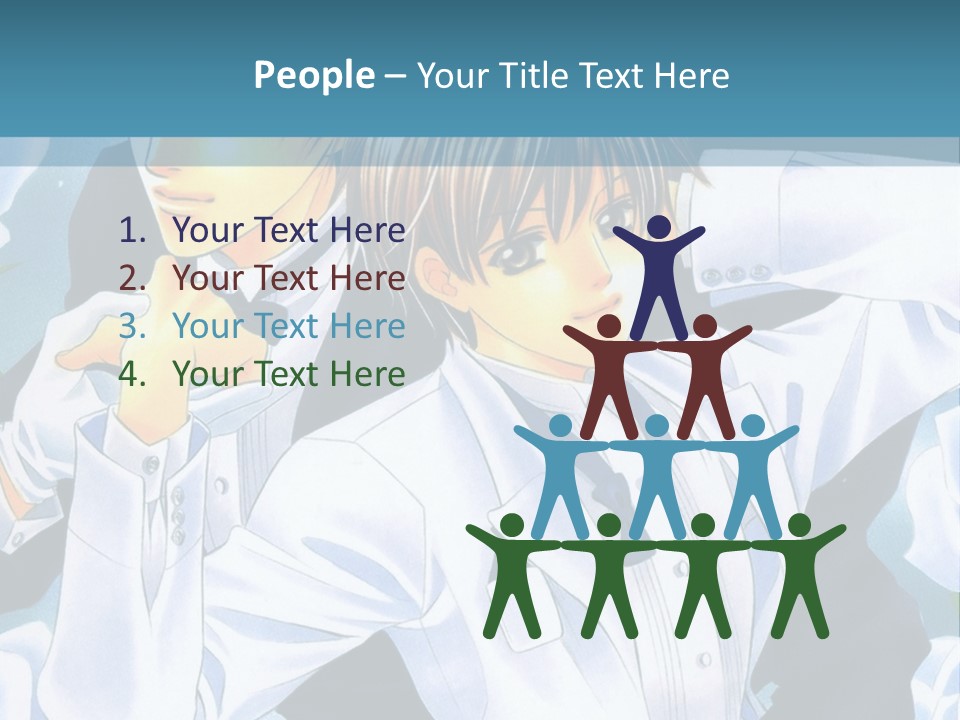 A Couple Of People Standing Next To Each Other PowerPoint Template
