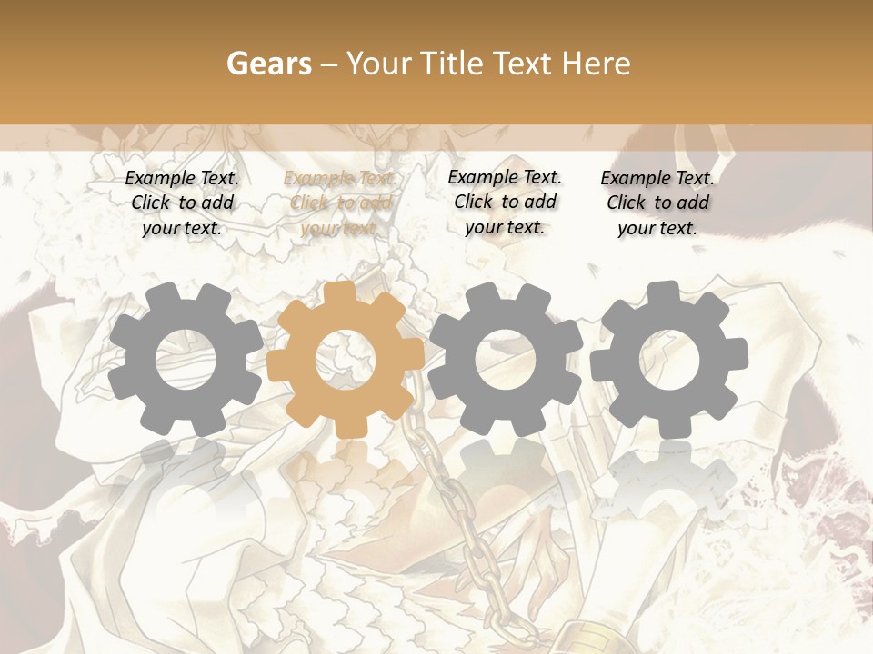 A Woman In A White Dress Is Holding A Sword PowerPoint Template