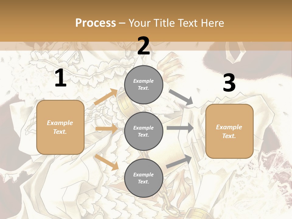 A Woman In A White Dress Is Holding A Sword PowerPoint Template