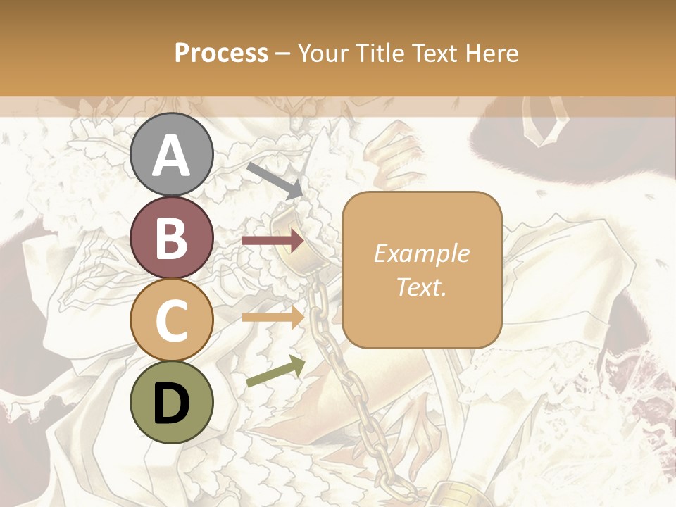 A Woman In A White Dress Is Holding A Sword PowerPoint Template