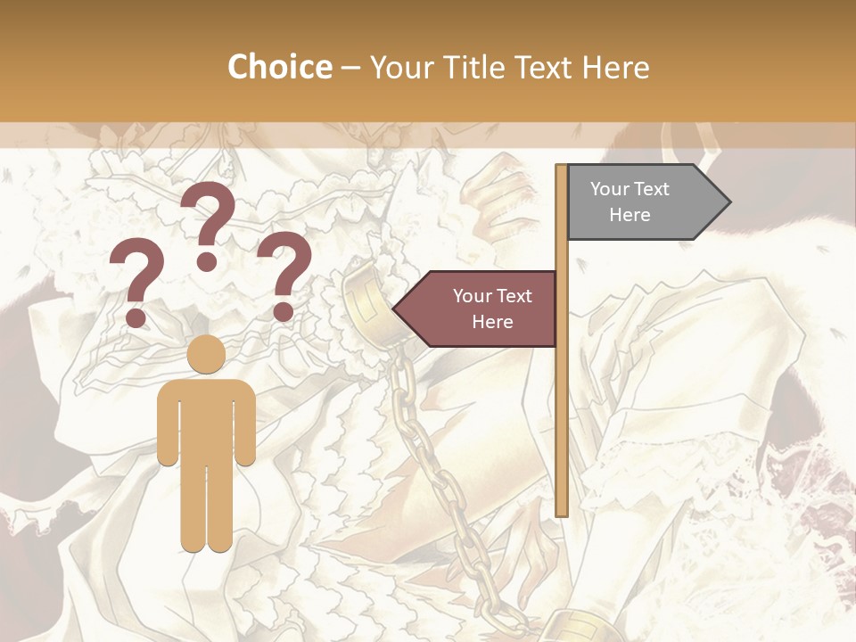 A Woman In A White Dress Is Holding A Sword PowerPoint Template