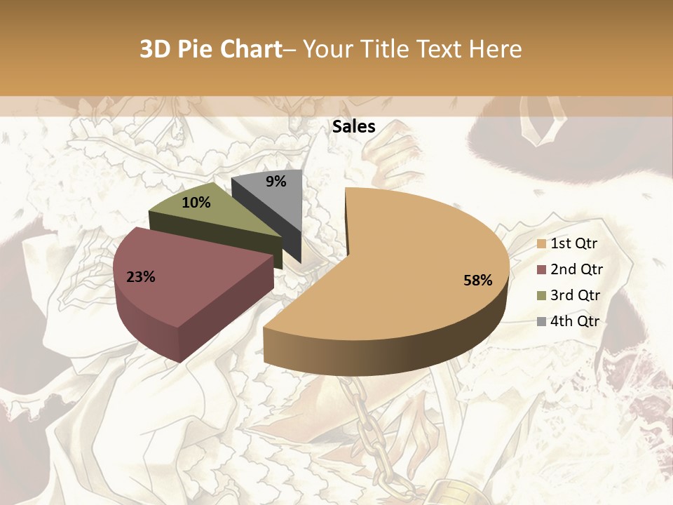 A Woman In A White Dress Is Holding A Sword PowerPoint Template